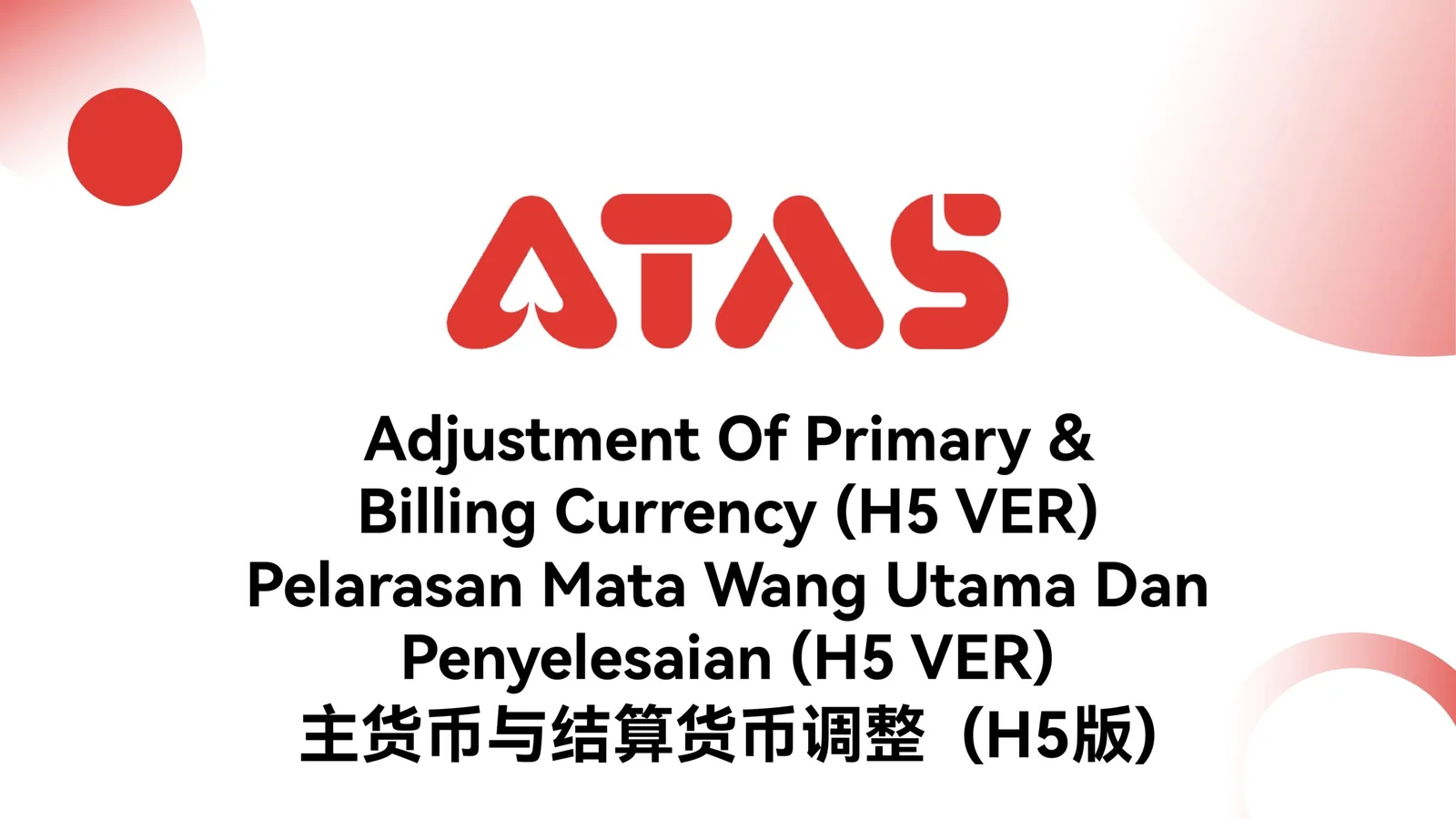 Adjust Primary & Billing Currency