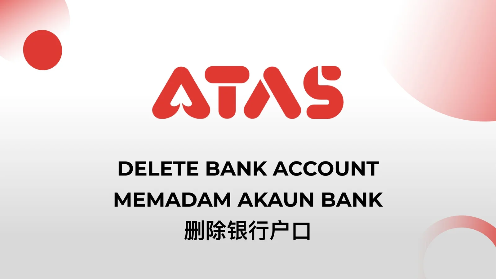 Delete Bank Account