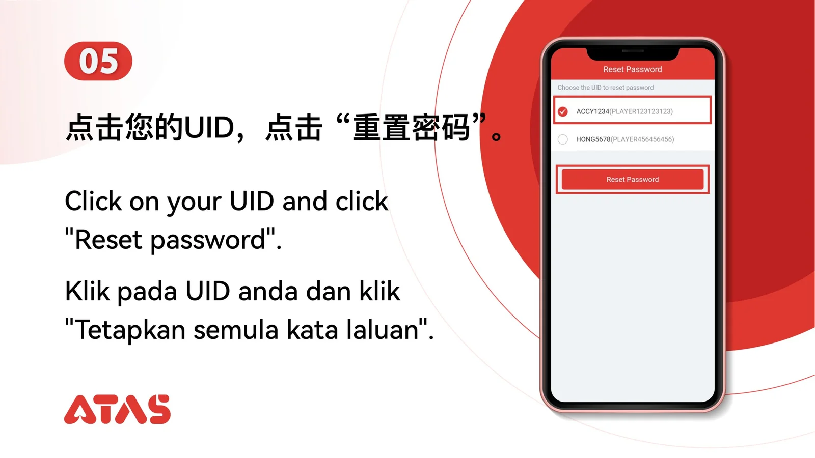 Reset Forgotten Password — Step 6