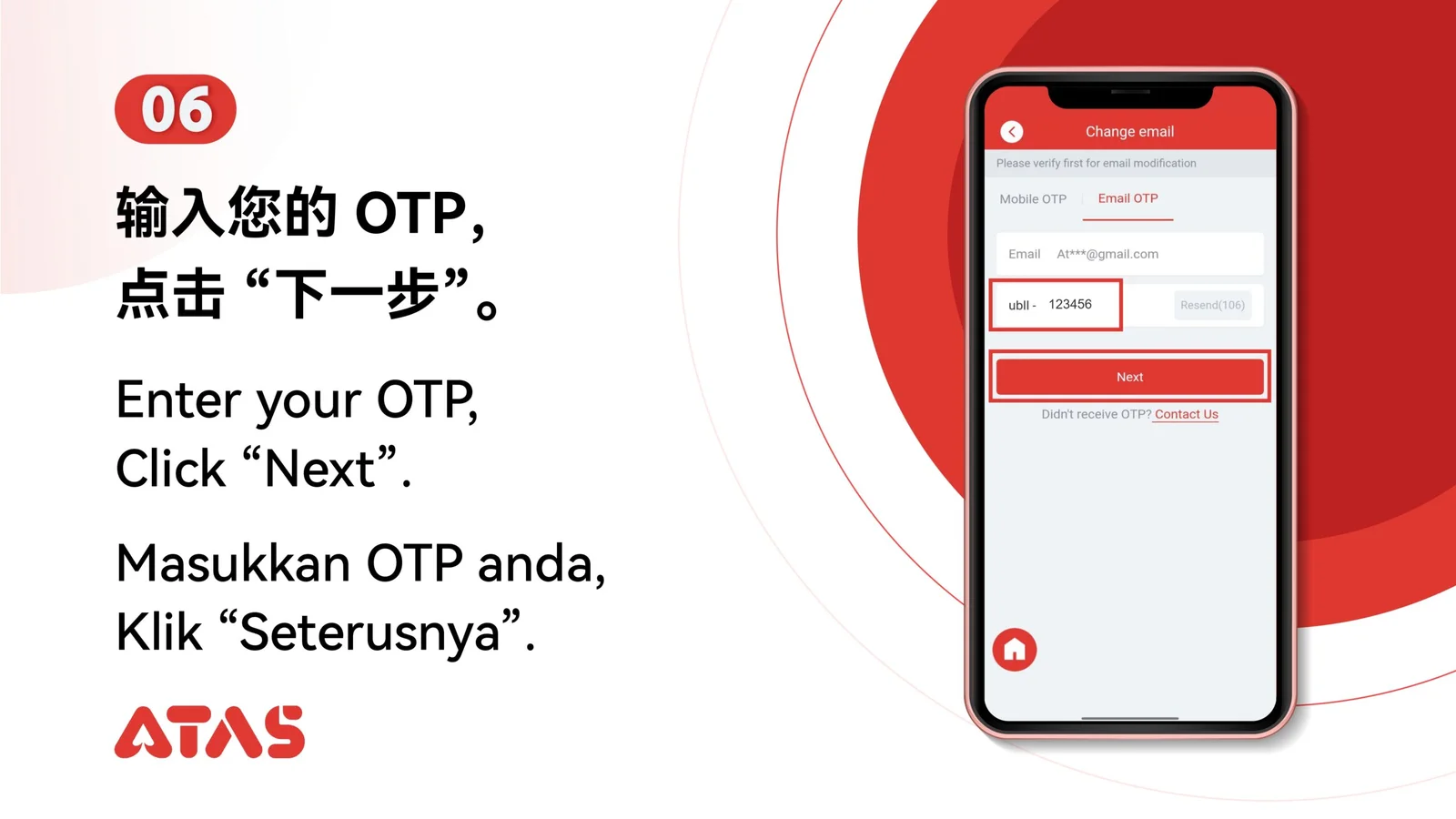 Change UID Email — Step 7